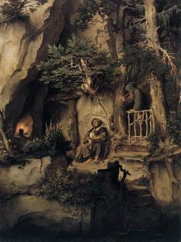 莫裡茨 馮 施溫德 A Player With A Hermit 莫裡茨 馮 施溫德 A Player With A Hermit